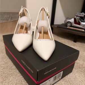 Vince Camuto Cream Slingback Heels